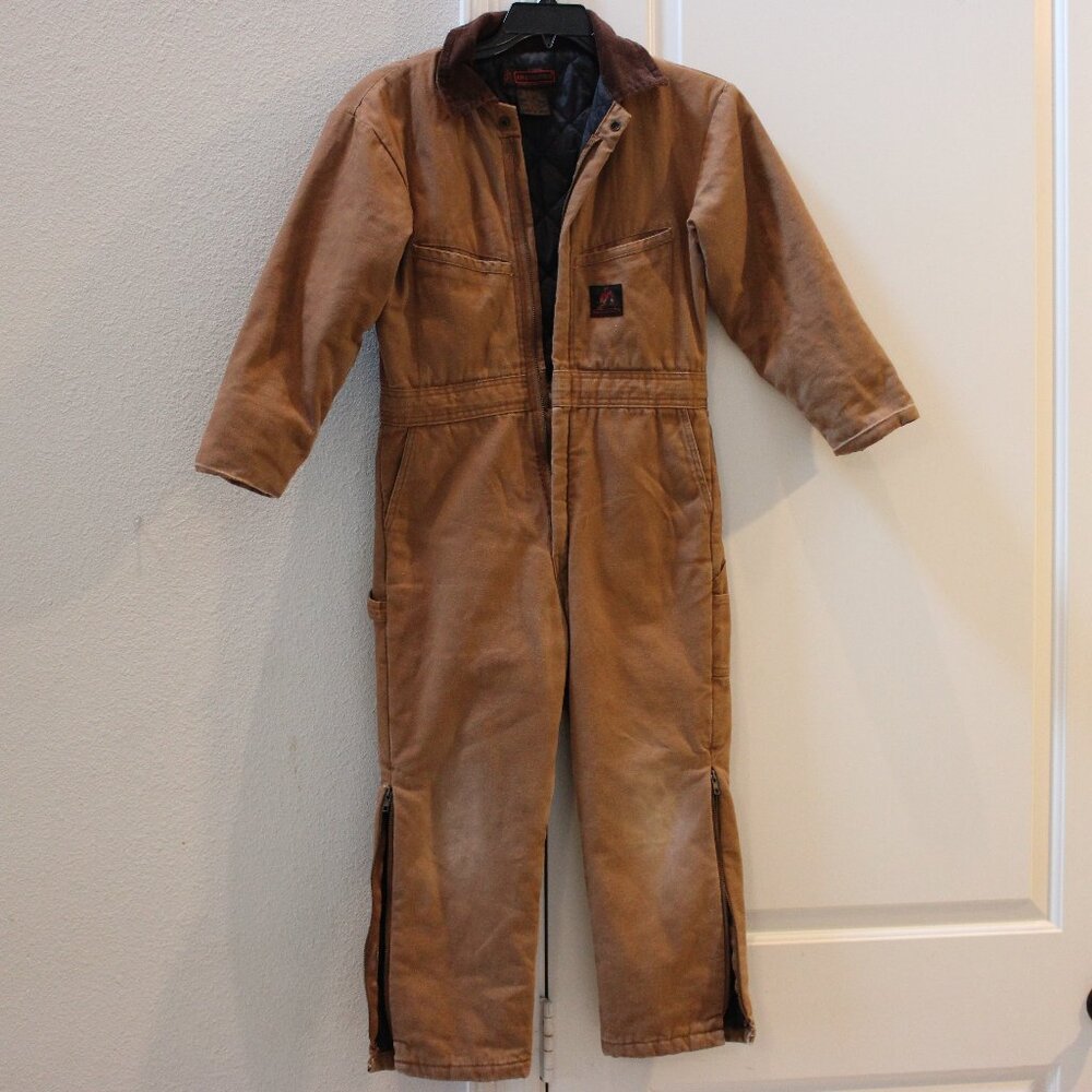 FIVE BROTHERS kids Work Coveralls QUILT LINED Size Medium